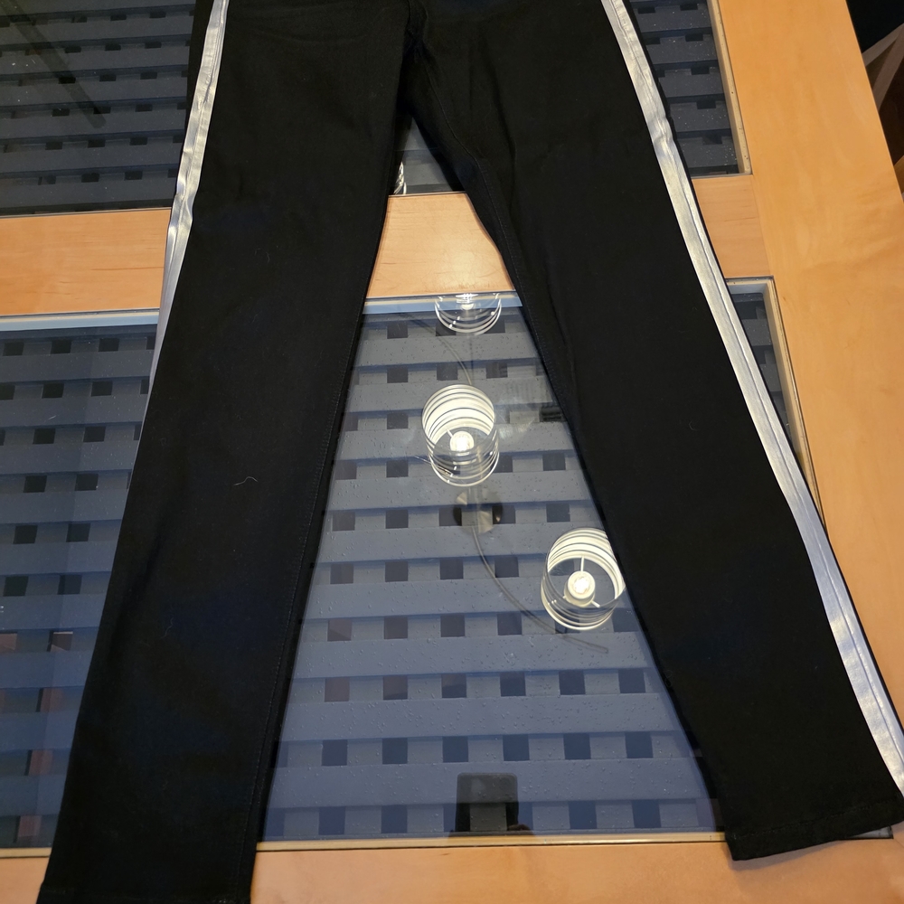 Design Lab Black Boot Cut Jeans By Sold Brand with Silver Stripes New WO Tags